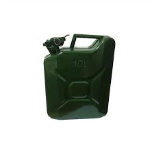 BIDON METALICO AMERICANO UNIVERSAL PARA TANQUE DE COMBUSTIBLE 10 LITROS CHAPA 8MM